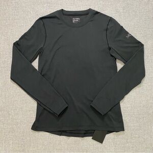 Arc'teryx Womens Small Taema Thermal Black Heather Crew Long Sleeve Shirt New